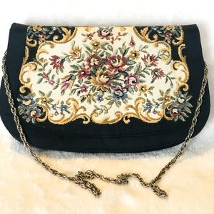 Walborg Hong Kong floral tapestry purse